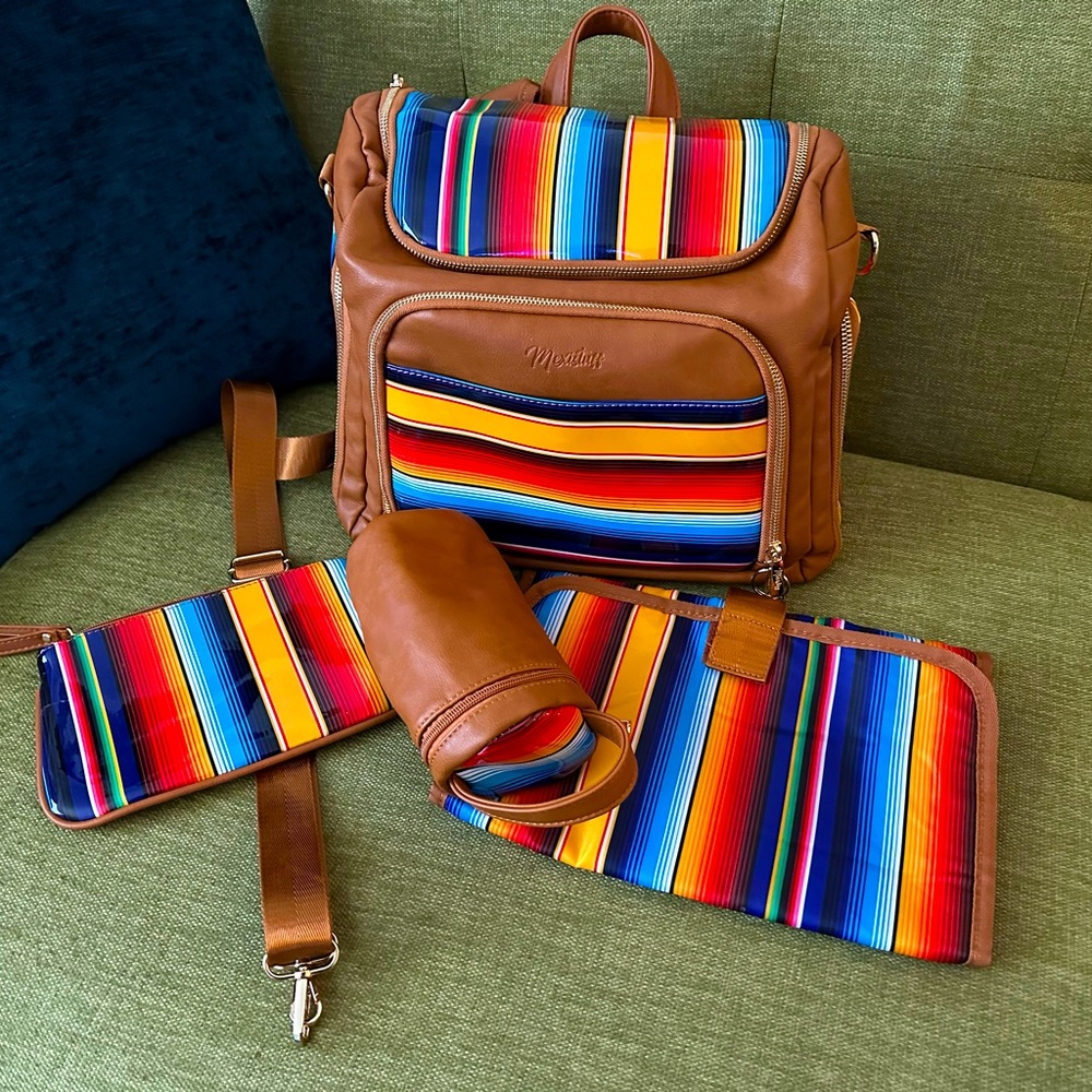 Mexistuff Sarape Multifunction Bag (Diaper, Backpack, messenger)